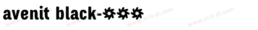 avenit black字体转换 avenit black字体转换